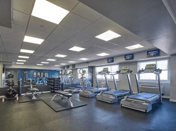 Fitness center with TV's
